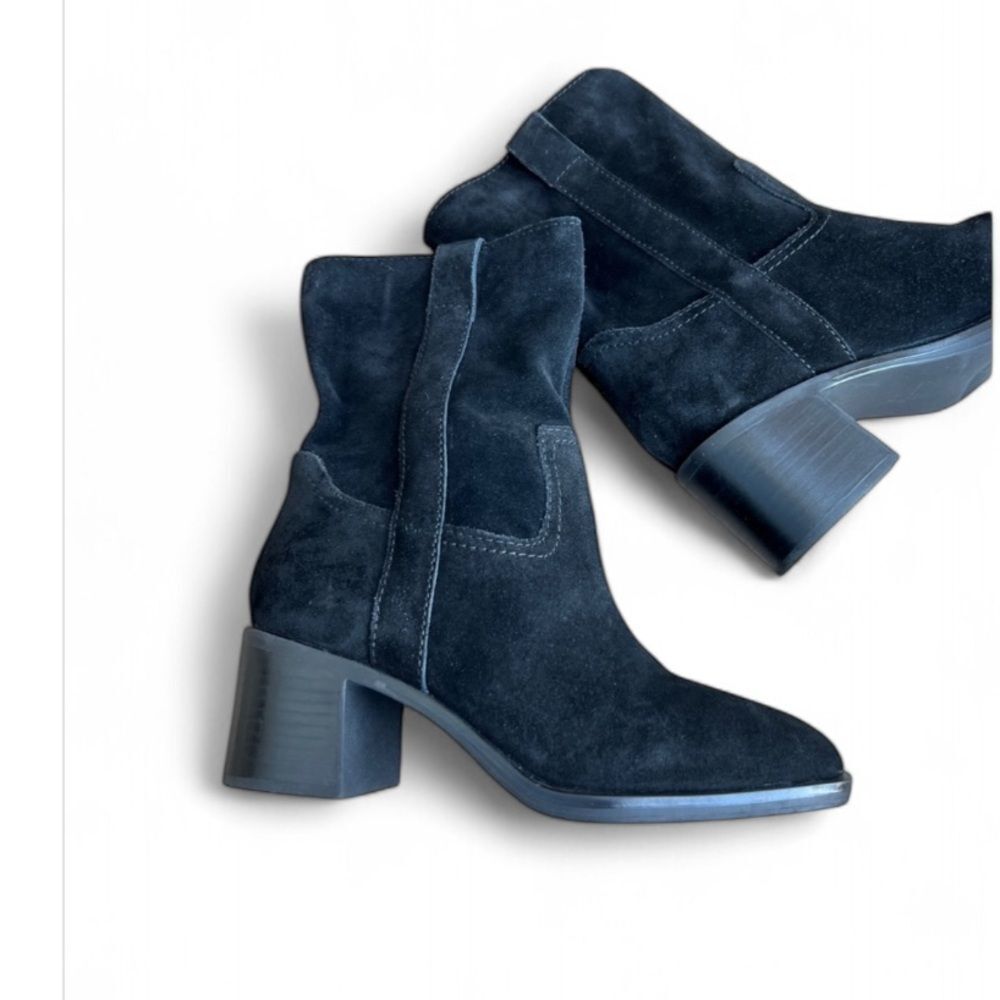 NEW Steve Madden Romney Suede Ankle Boots - Black Sz 9